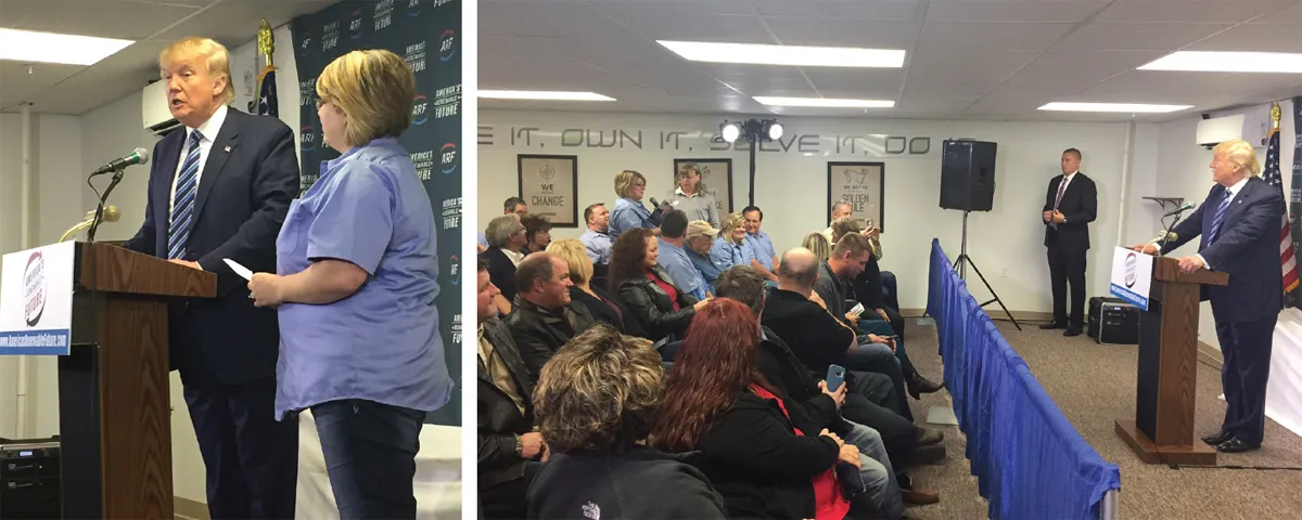 President Donald Trump visits POET Biorefining – Gowrie in November 2015.