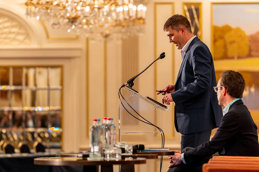 Derek Balk at the World Ethanol & Biofuels Summit in Brussels, Belgium