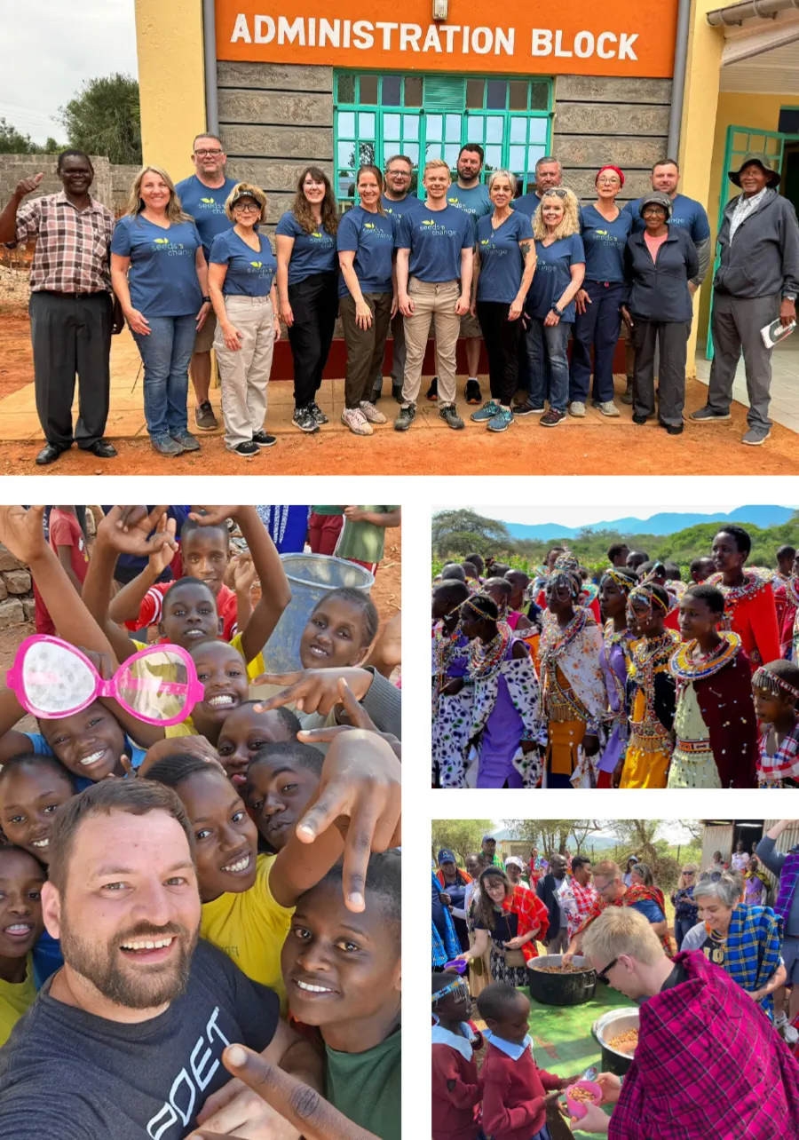 POET team members and families on the 2024 Seeds of Change immersion trip to Kenya