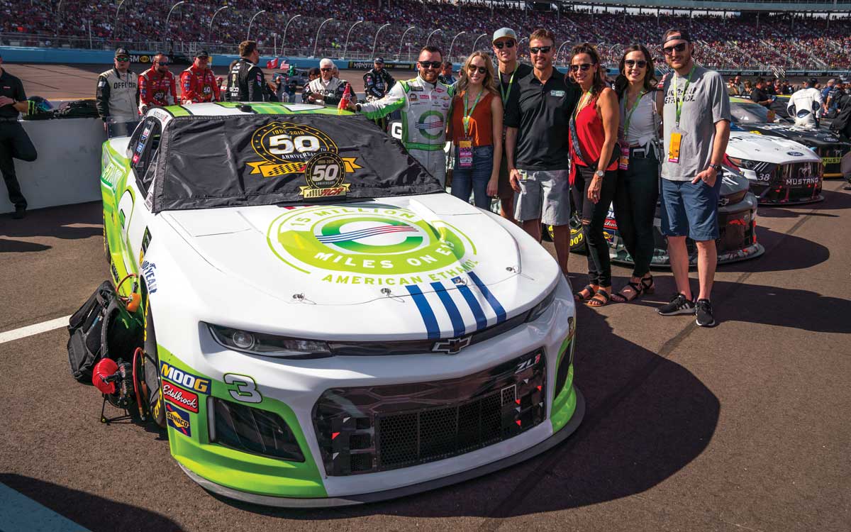 Jeff Broin & Family Stand with Austin Dillon at the 50th Anniversary of Richard Childress Racing in PHX, Arizona.
