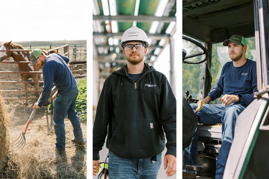 Shane Breheny enjoys his work at POET in addition to working on his family's farm