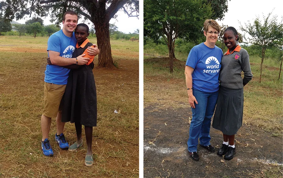 Darren Youngs with Purity; Lisa Hilder with Terry