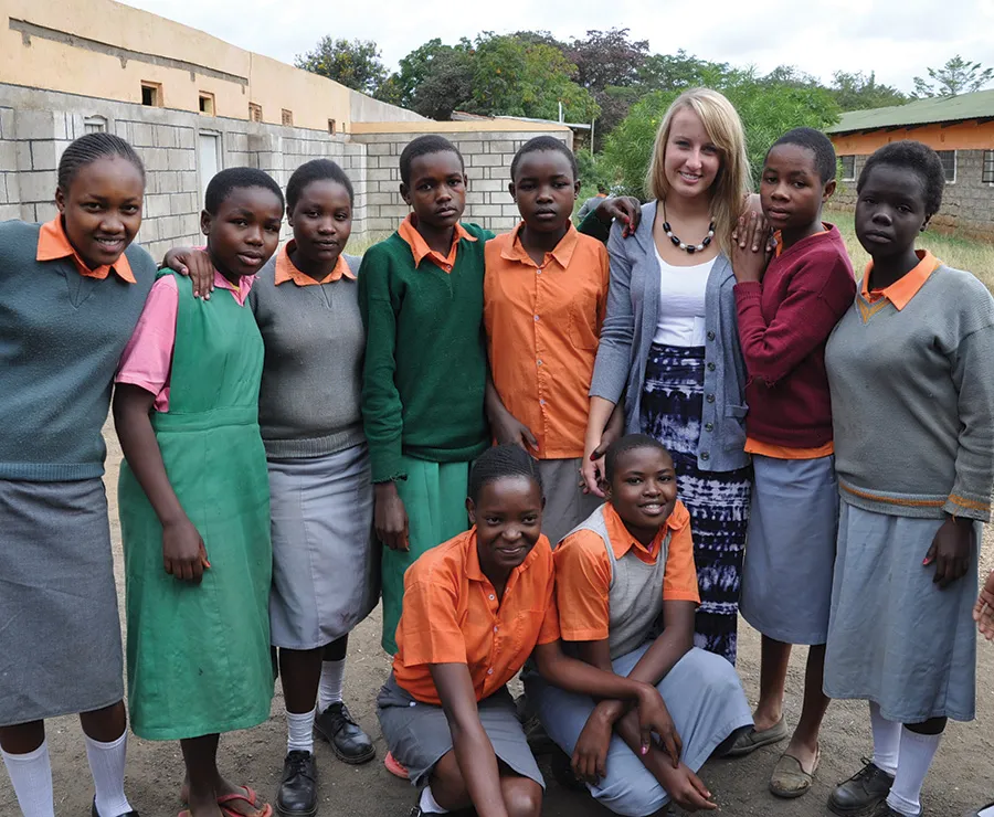 Miranda Broin bonds with the students at Travellers’ Oasis Centre.