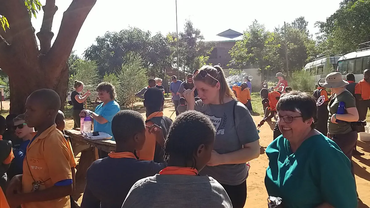 A group of people having outdoor activity 