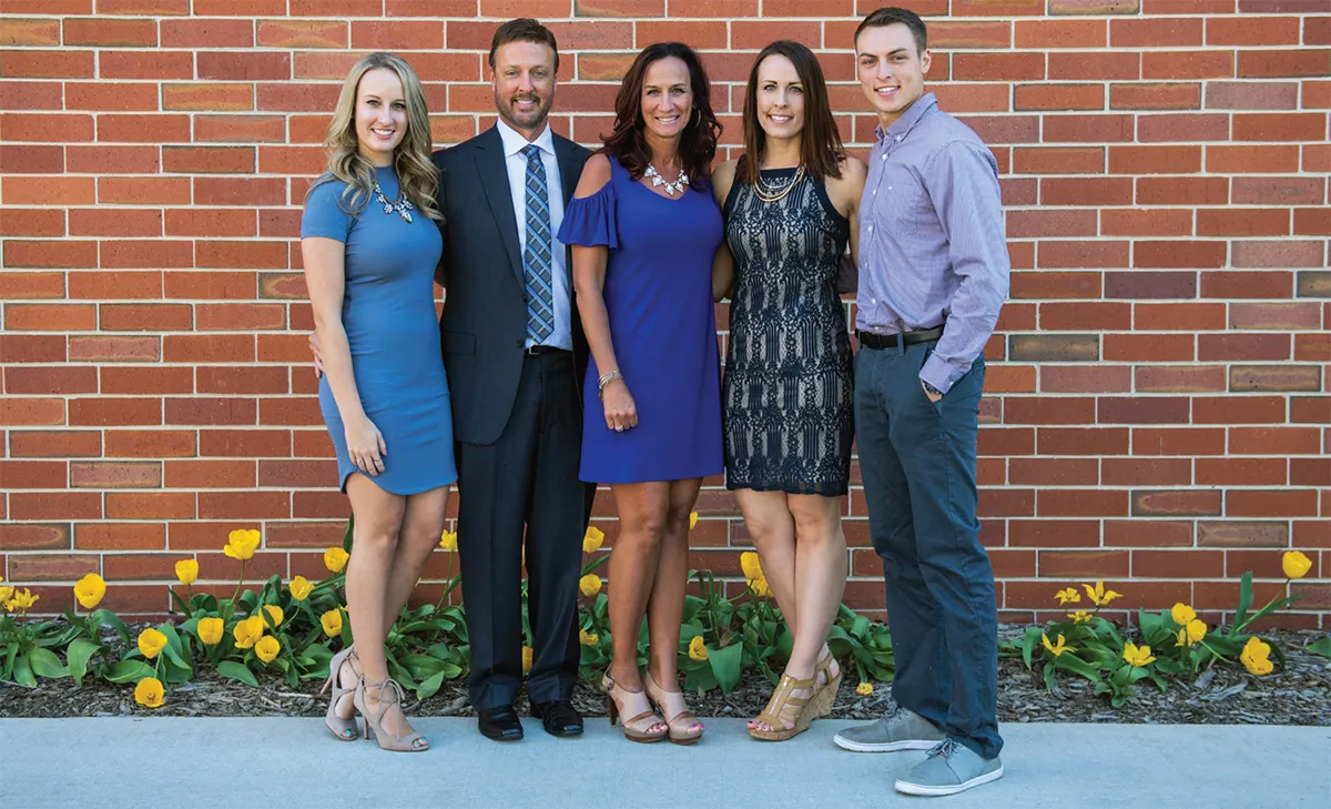 Jeff and Tammie Broin with their children Miranda, Alyssa and Austin.