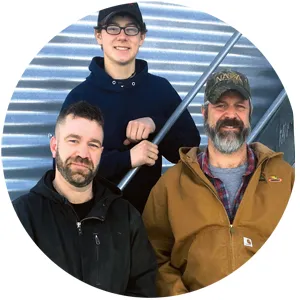 Jesse Green, his nephew Braden Spillman and brother Steve Spillman.