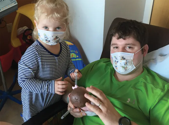 Tatum and Ben at Children’s Hospital and Medical Center during Dax’s stay.