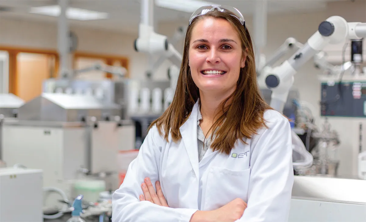Camille Nelson standing in a lab
