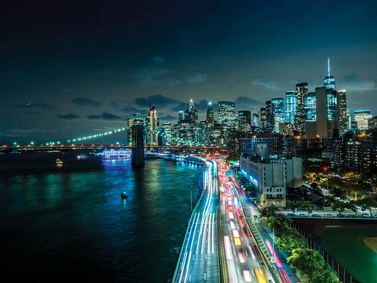 City view at night
