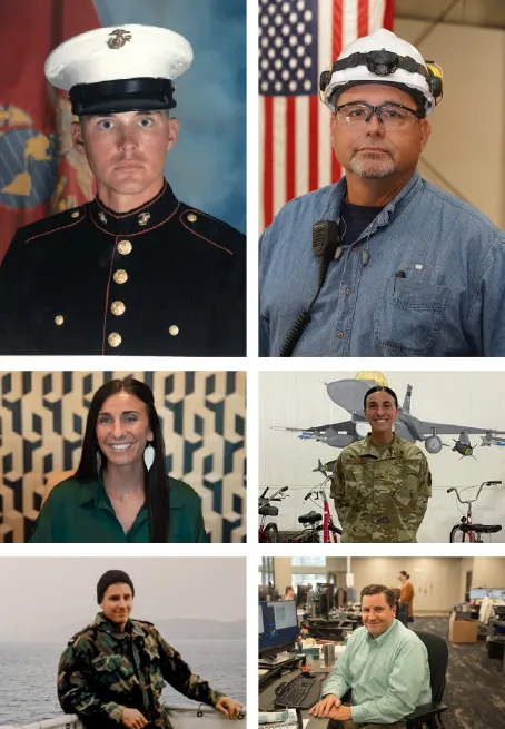 The employees' portraits 