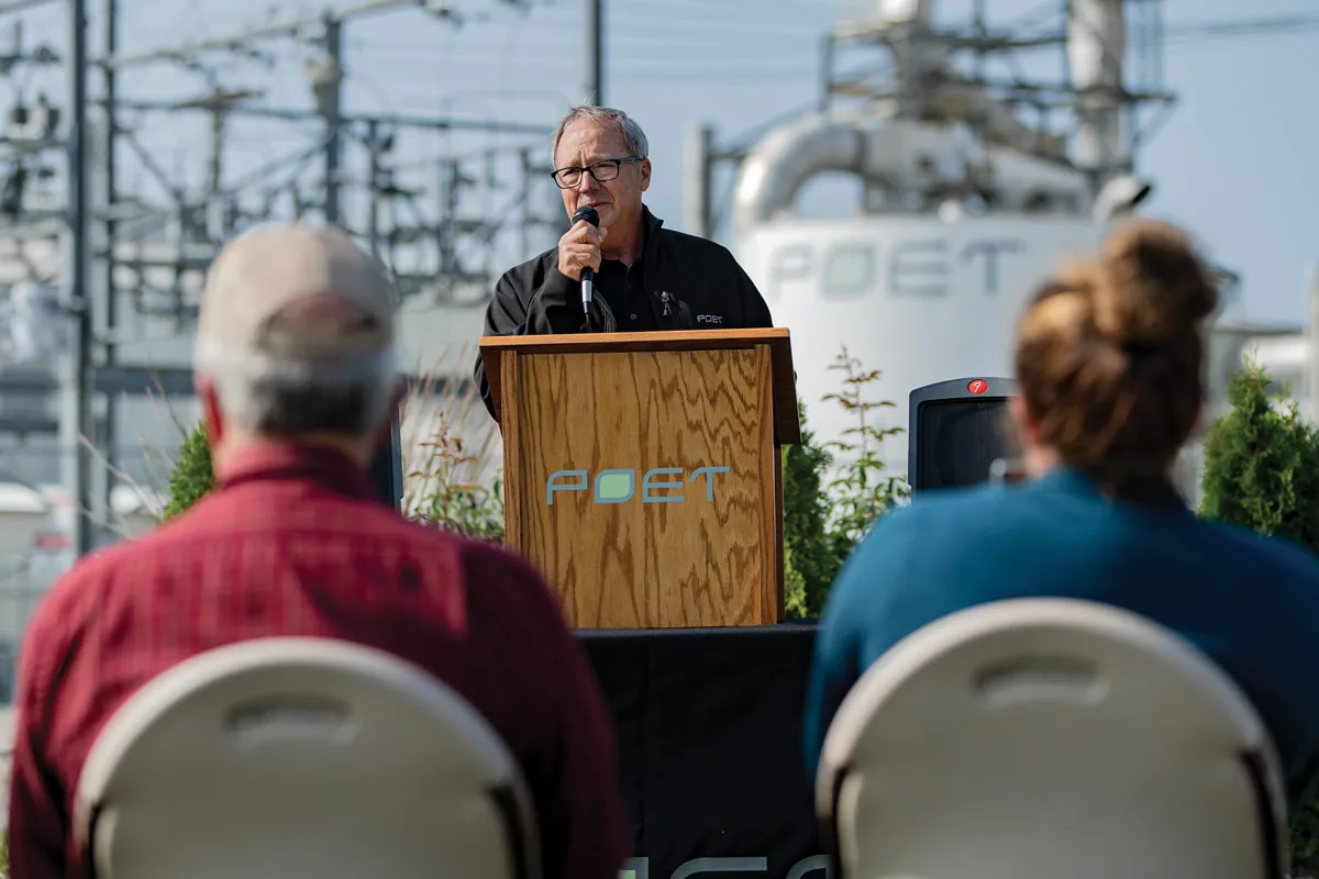 A man having a speech