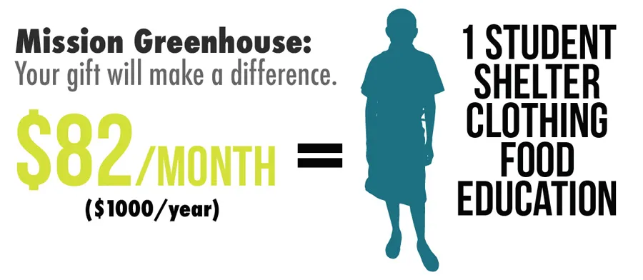 Mission Greenhouse: $82/month for student aid
