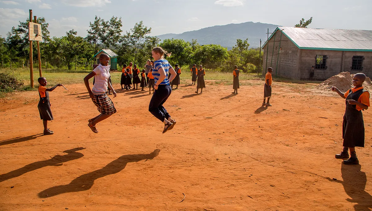 Kids playing outside