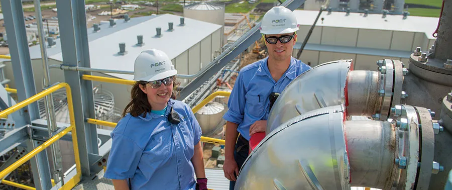 Anna Cline and Ted Elverson, Plant Engineers for Project LIBERTY