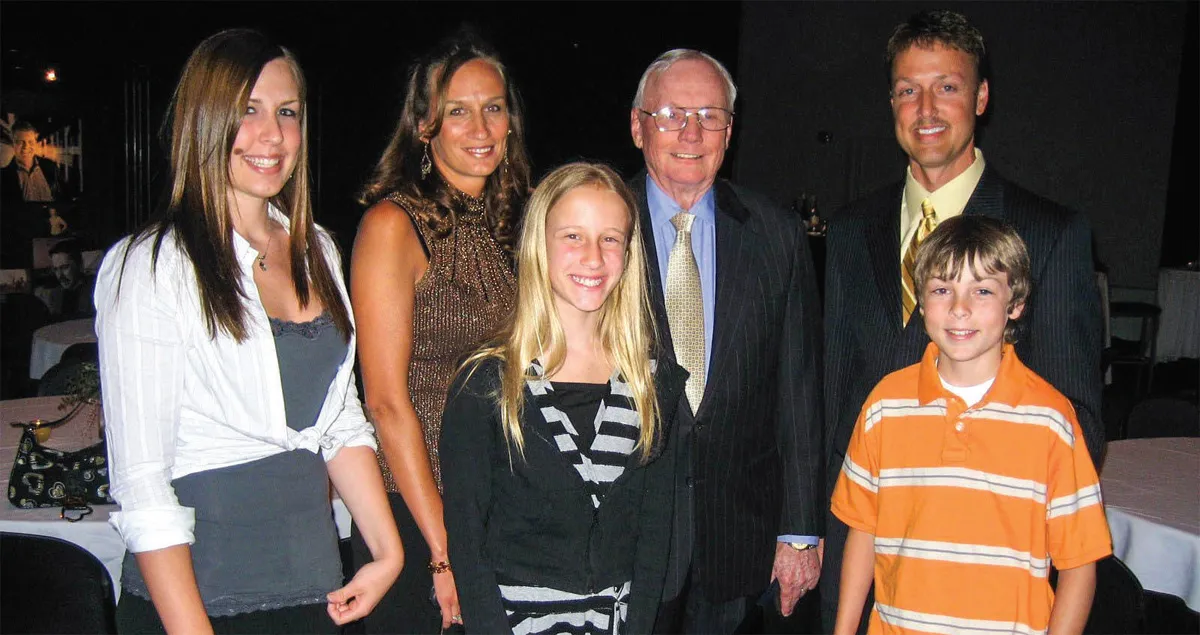 Broin family with Neil Armstrong