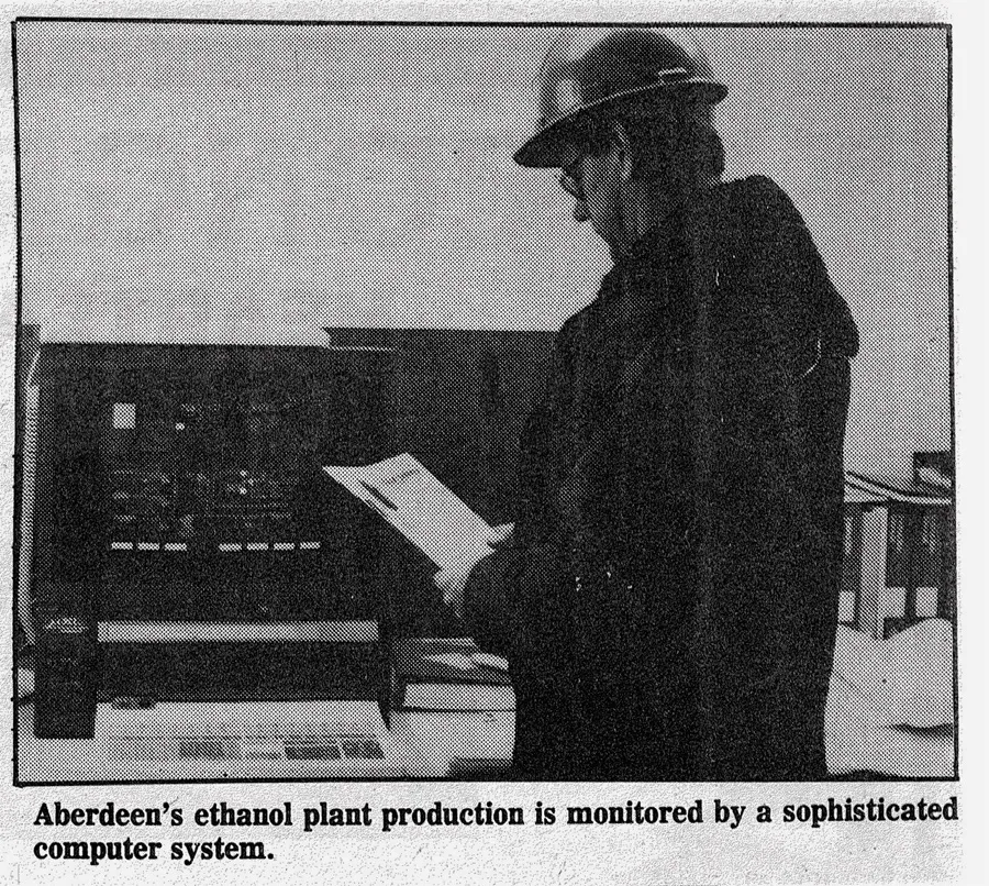 Operator monitors ethanol plant computer