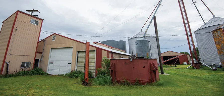 Fermentation tanks and distillation towers were located.