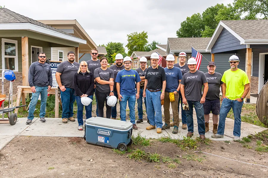 A group of workers on a site