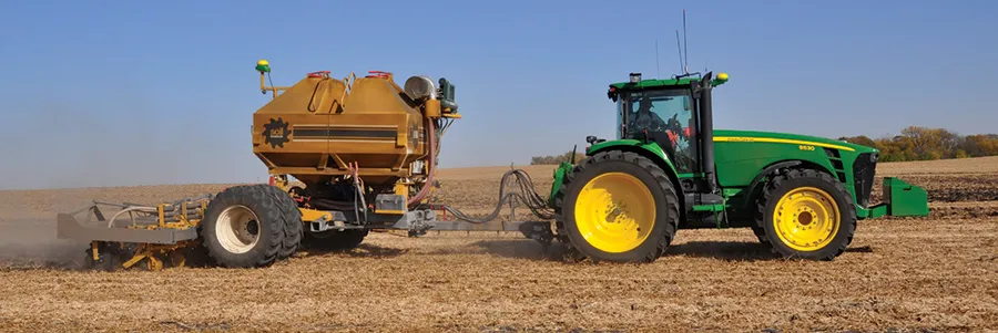 Ben Pederson in his SoilWarrior zoning his farm