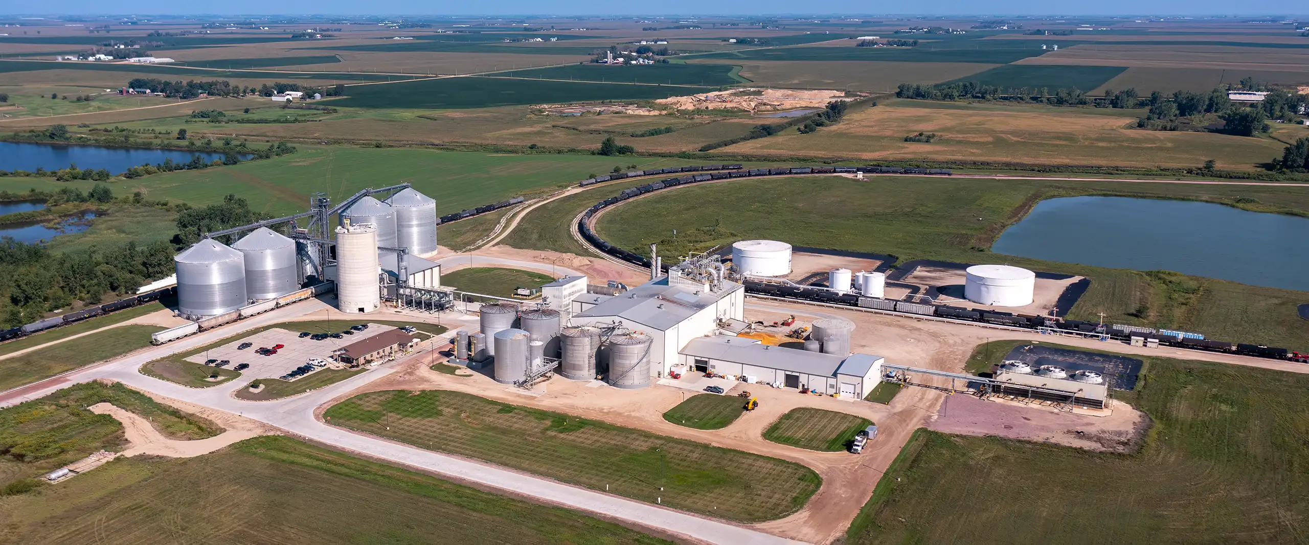Aerial view of POET - Ashton bioprocessing facility.