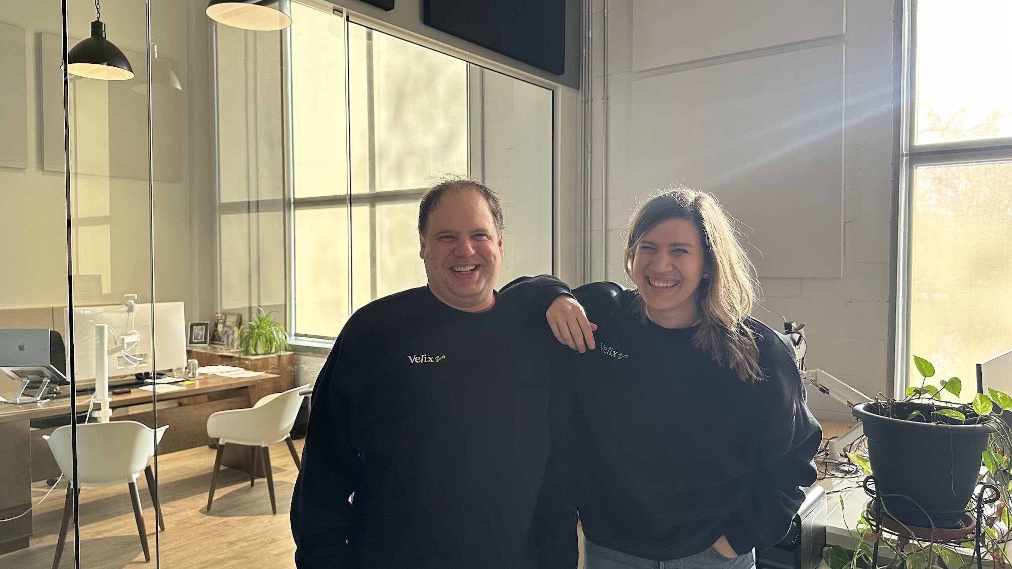Velix team members standing together
