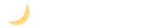 Logo featuring a crescent moon icon followed by the text 'Log Sleep'.