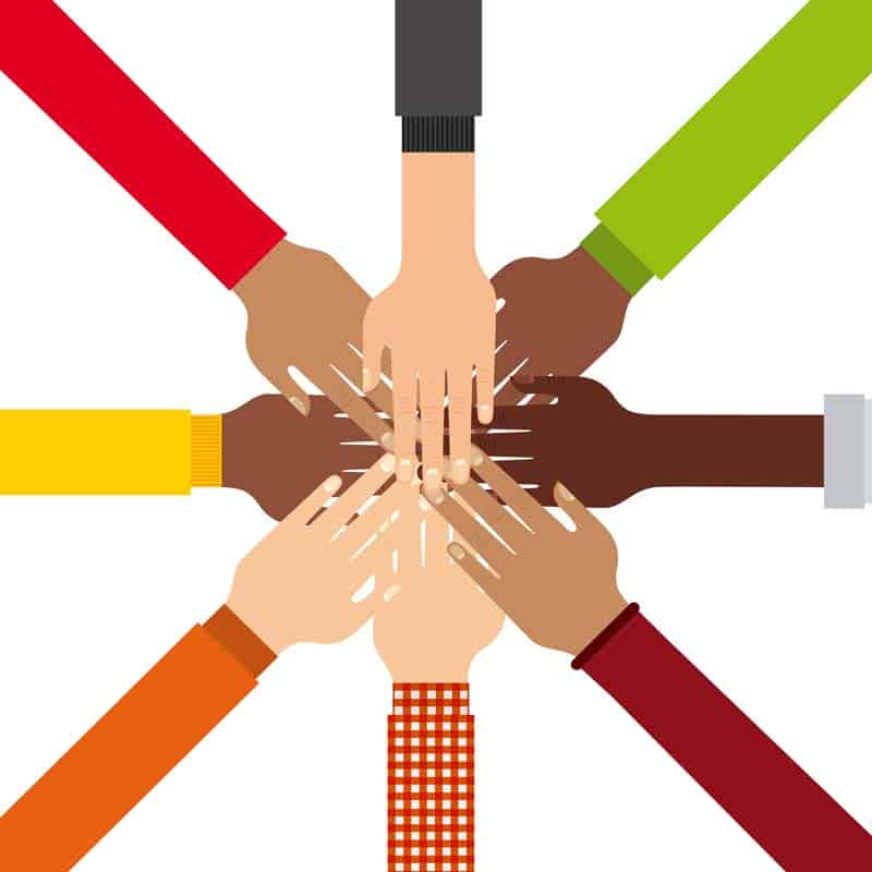 hands in customer feedback