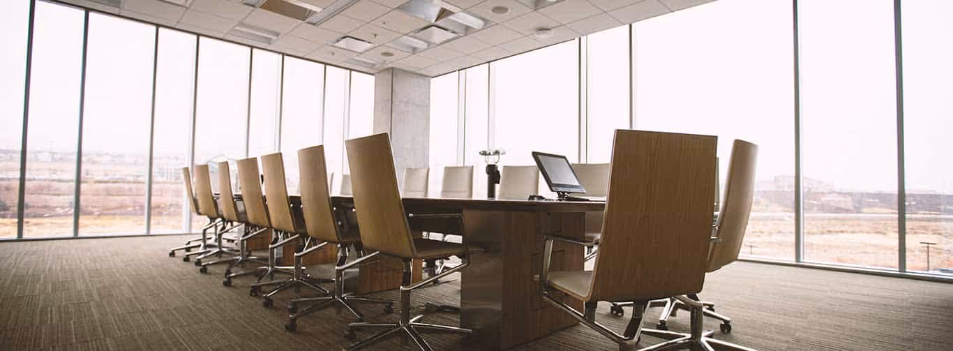 Conference room with empty chairs