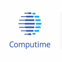 Computime logo with blue horizontal bars forming a circular shape above the company name.