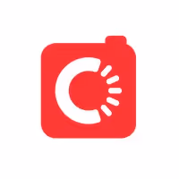 Carousell logo with a stylized white letter C and red background.
