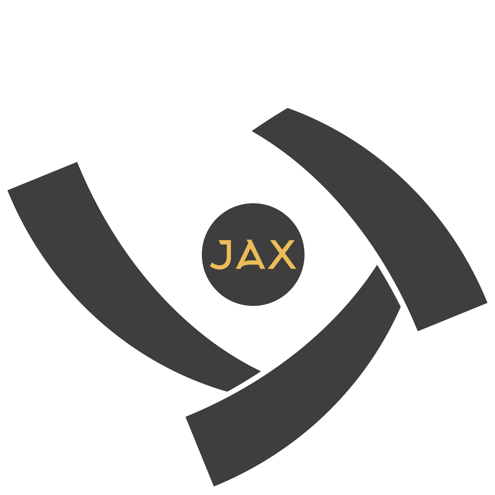 JAX logo used as a 4 part graphic to display 4 key values 