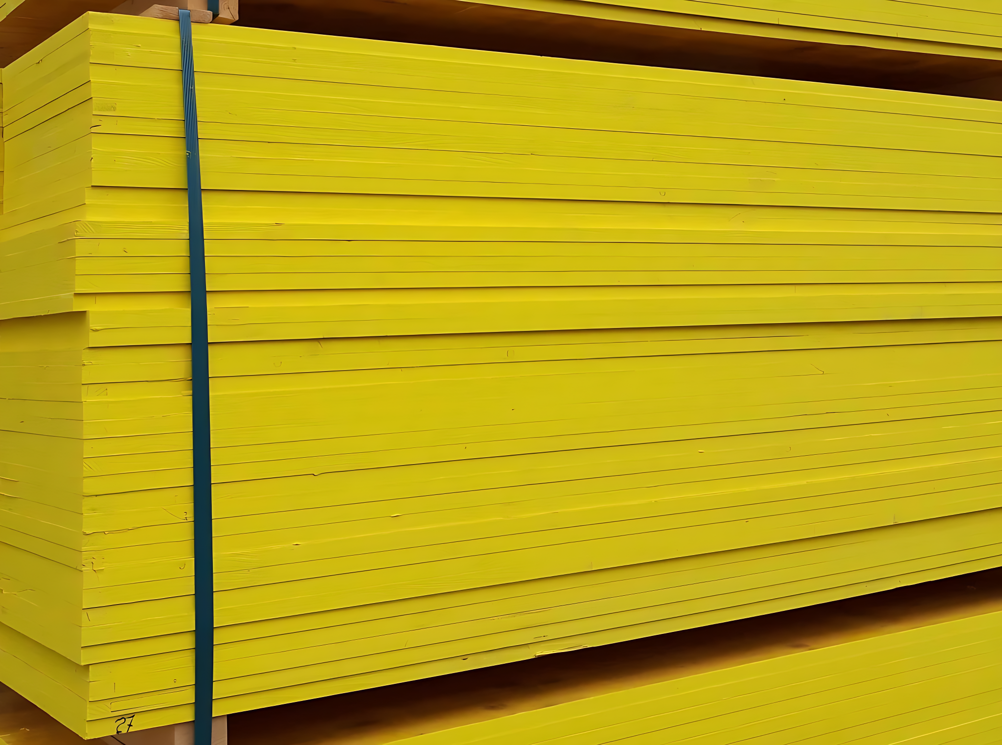 Жълти кофражни платна 500x2000x21мм – трислойни, висока обръщаемост | БРОД-ДА ООД