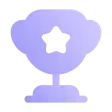 Purple trophy cup icon with a star in the center.