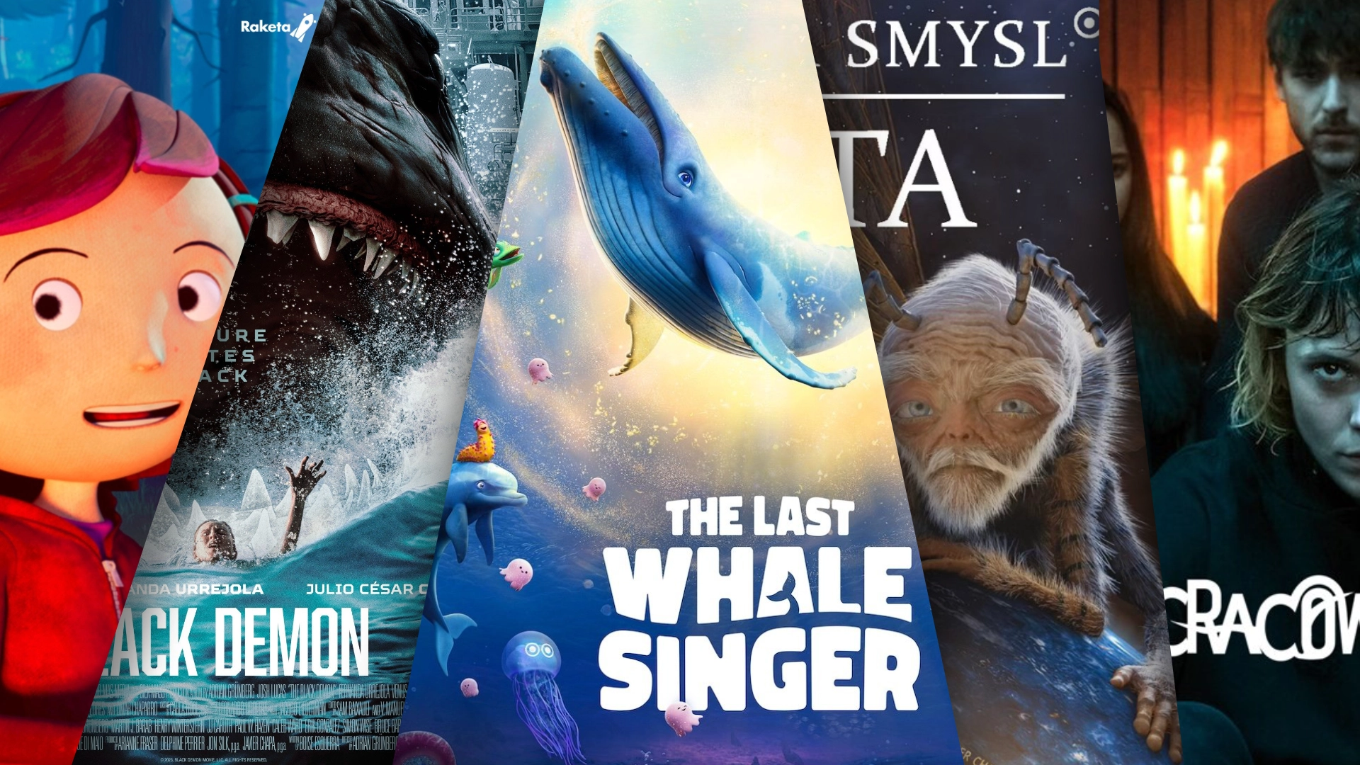 Posters collage. Placeholder for the showreel.