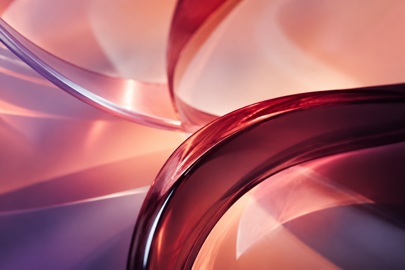 Composition abstraite en verre rose, bordeaux et violet illustrant un contentieux URSSAF