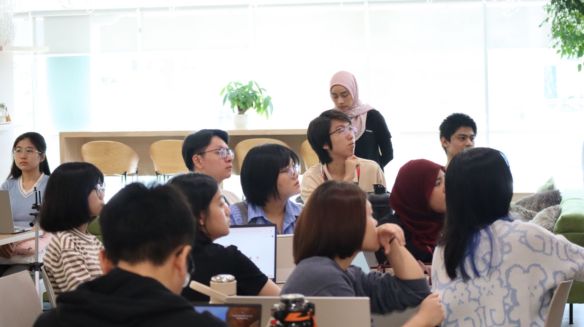 Unlock the Power of AI - students listening