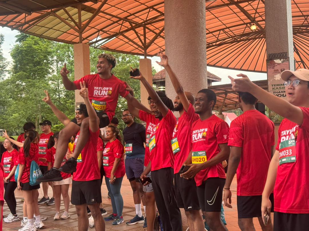 Taylor’s Residence participants celebrating together after a successful Taylor’s Run 2026.