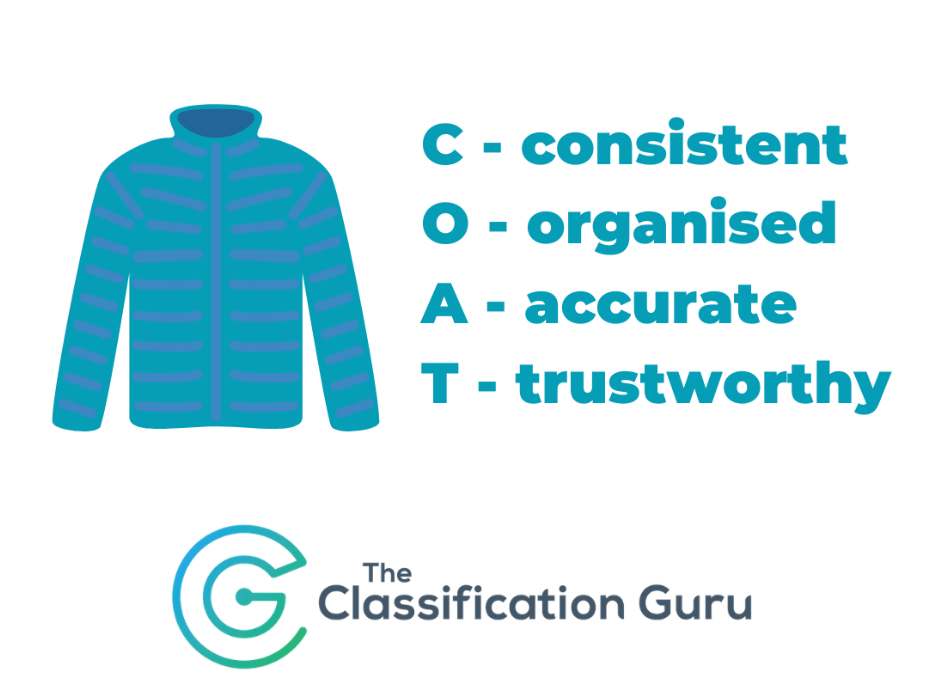 The Classification Guru data acronym, COAT.