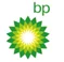 BP company logo with green and yellow sunburst design.