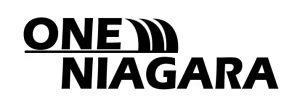 One Niagara logo with stylized three curved lines above the word Niagara.