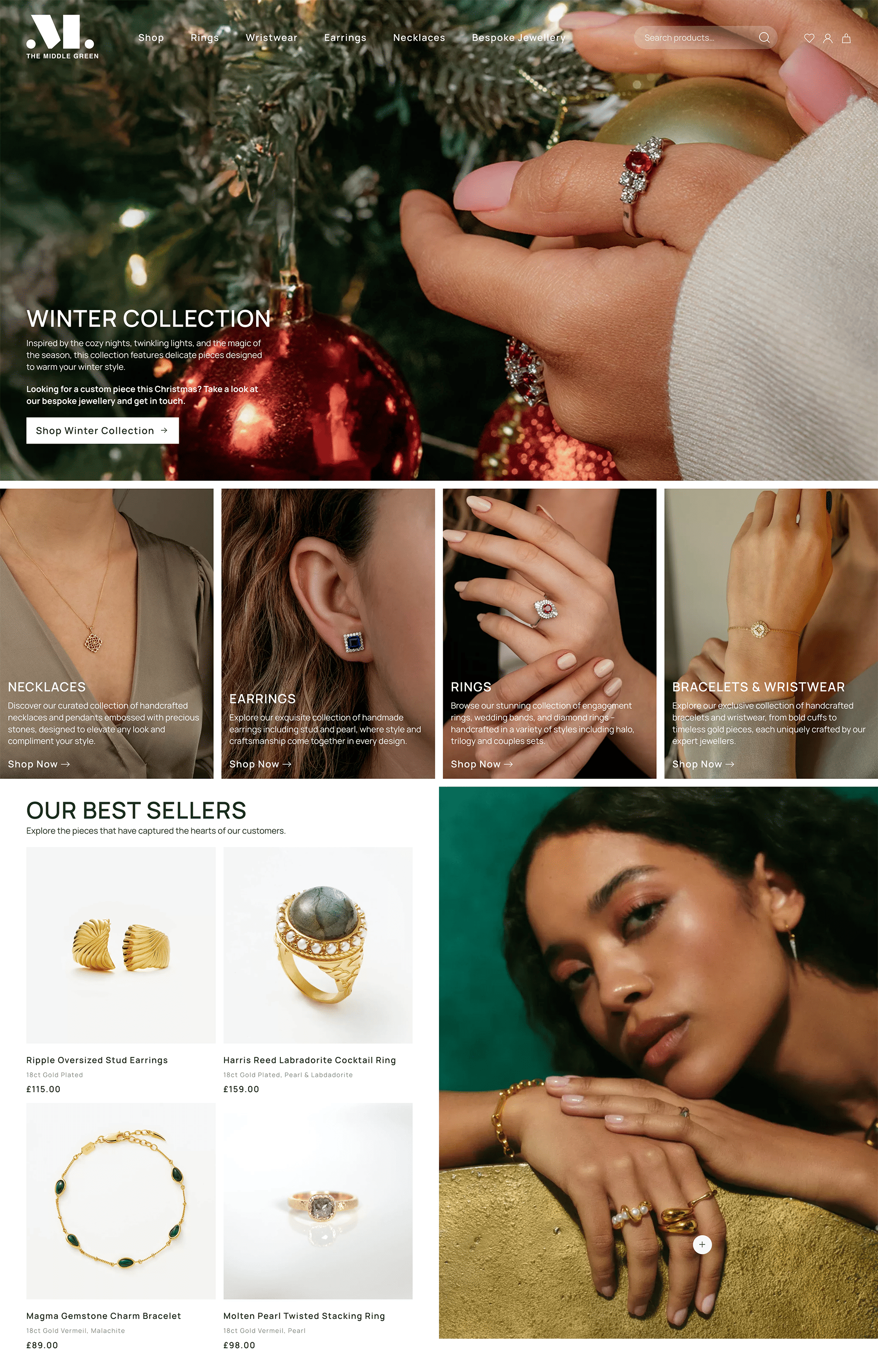 The Middle Green Homepage Design