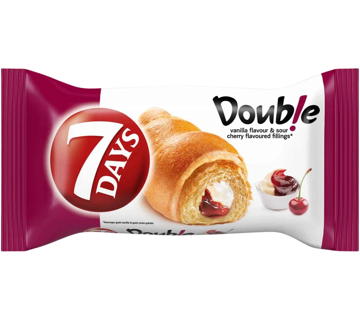7 Days vanilla flavour & sour cherry flavoured fillings
