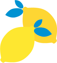 Buon Logo und Zitronenillustration, Wort-Bildmarke von Jusumi Design Bern