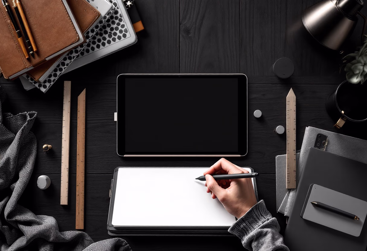 image of a logo design process