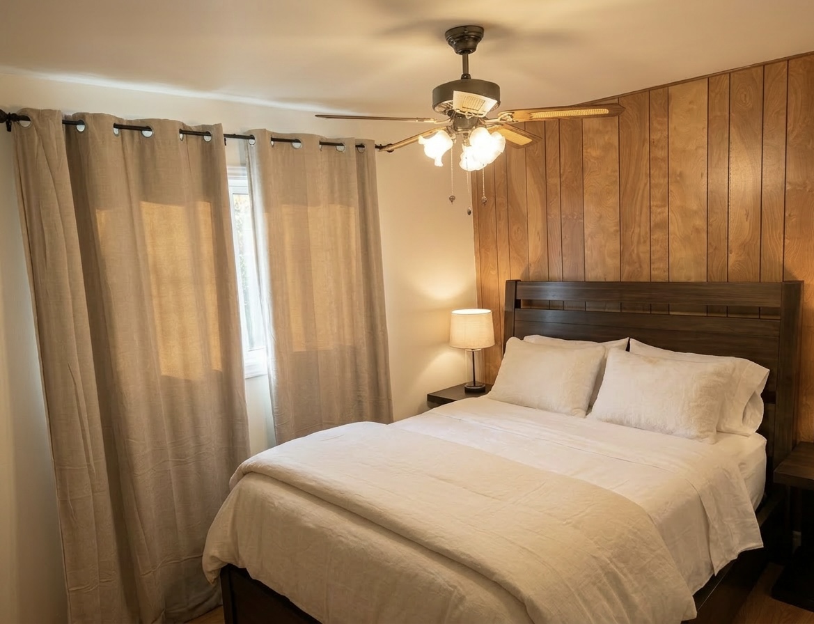 Fourth bedroom at Karvi Stays cottage