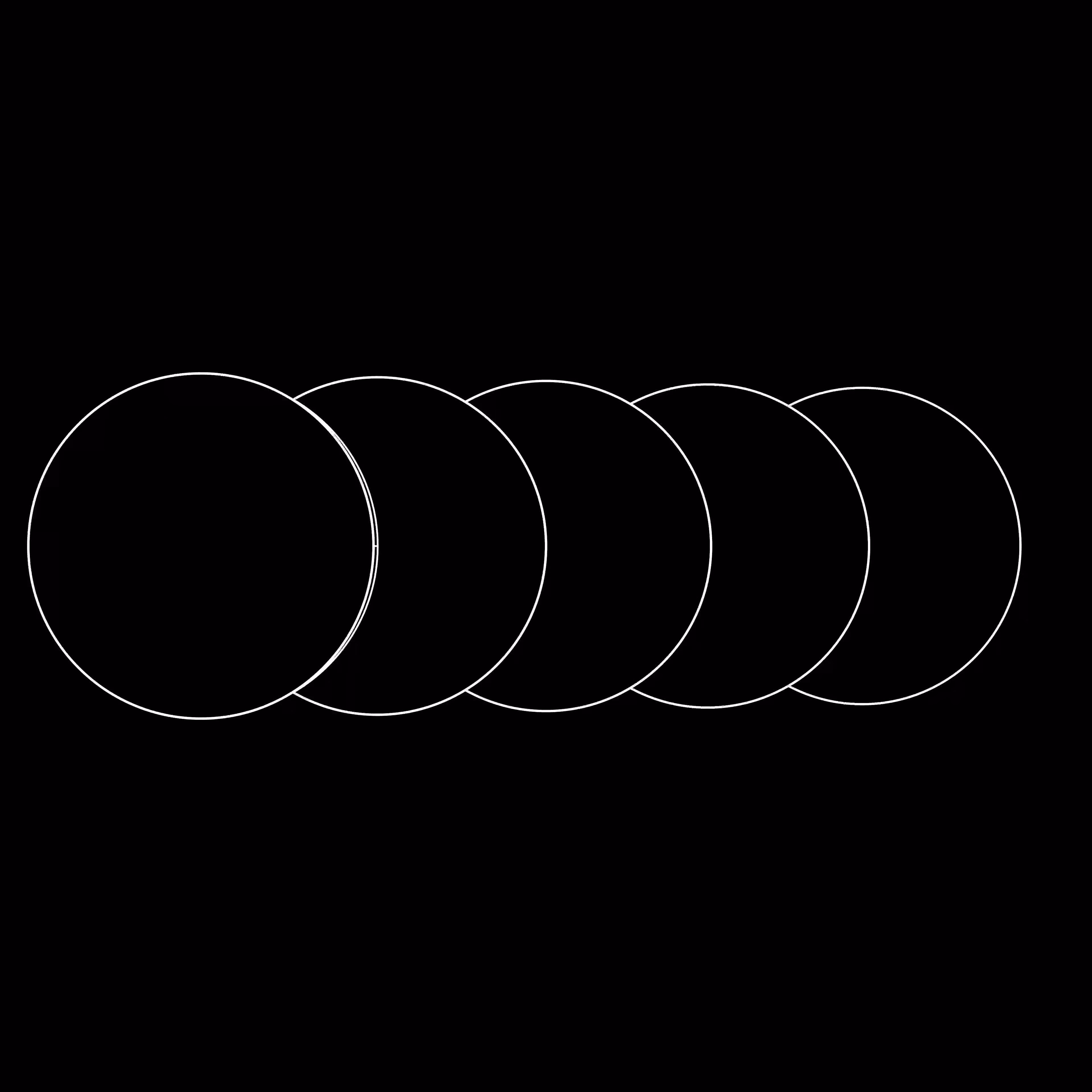 White wireframe 3D model of interconnected cube and sphere shapes on a black background.