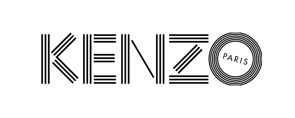 Kenz Paris logo with the word KENZ and a circular stamp design containing the word PARIS.