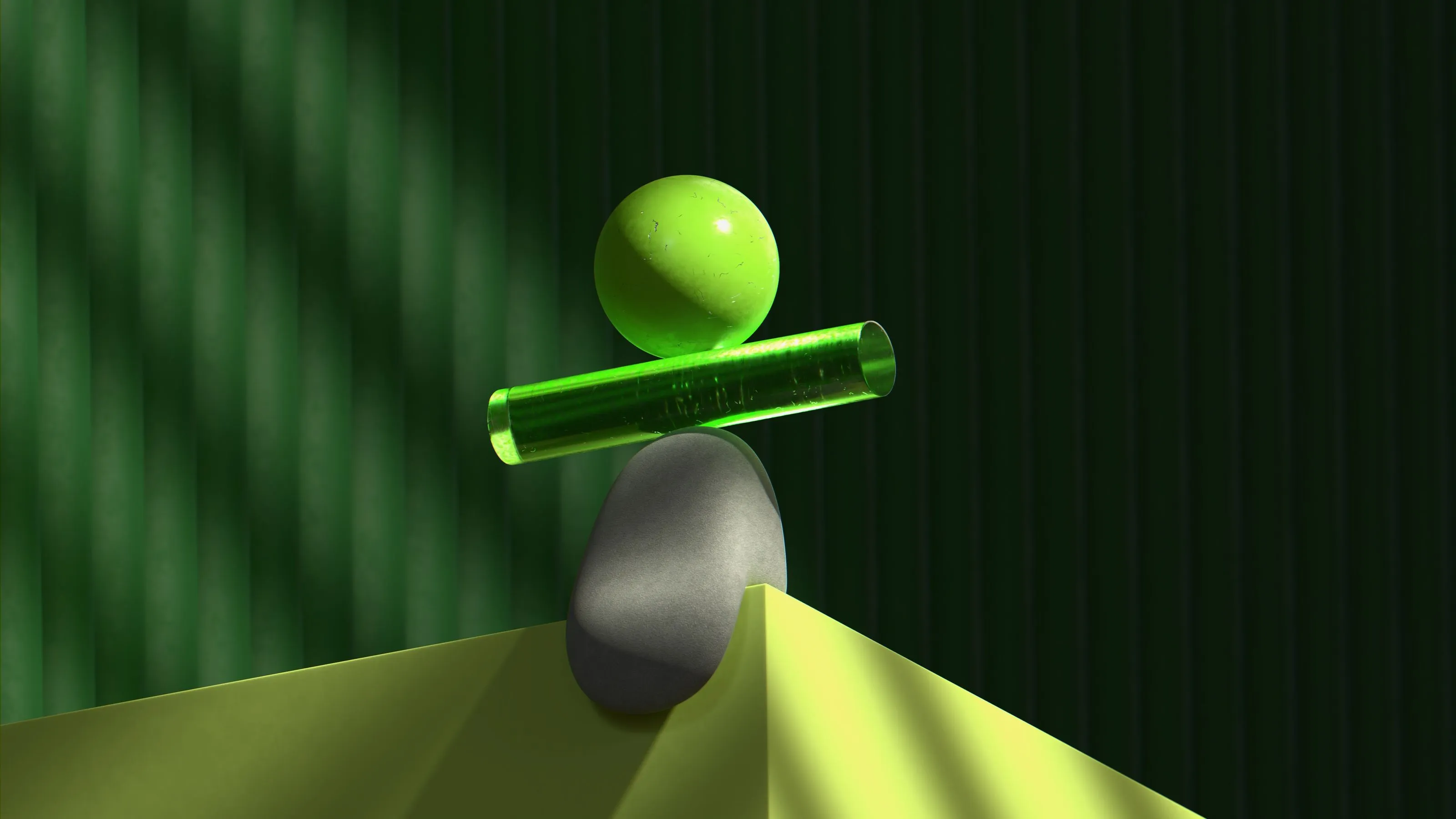 Abstract green rendering.