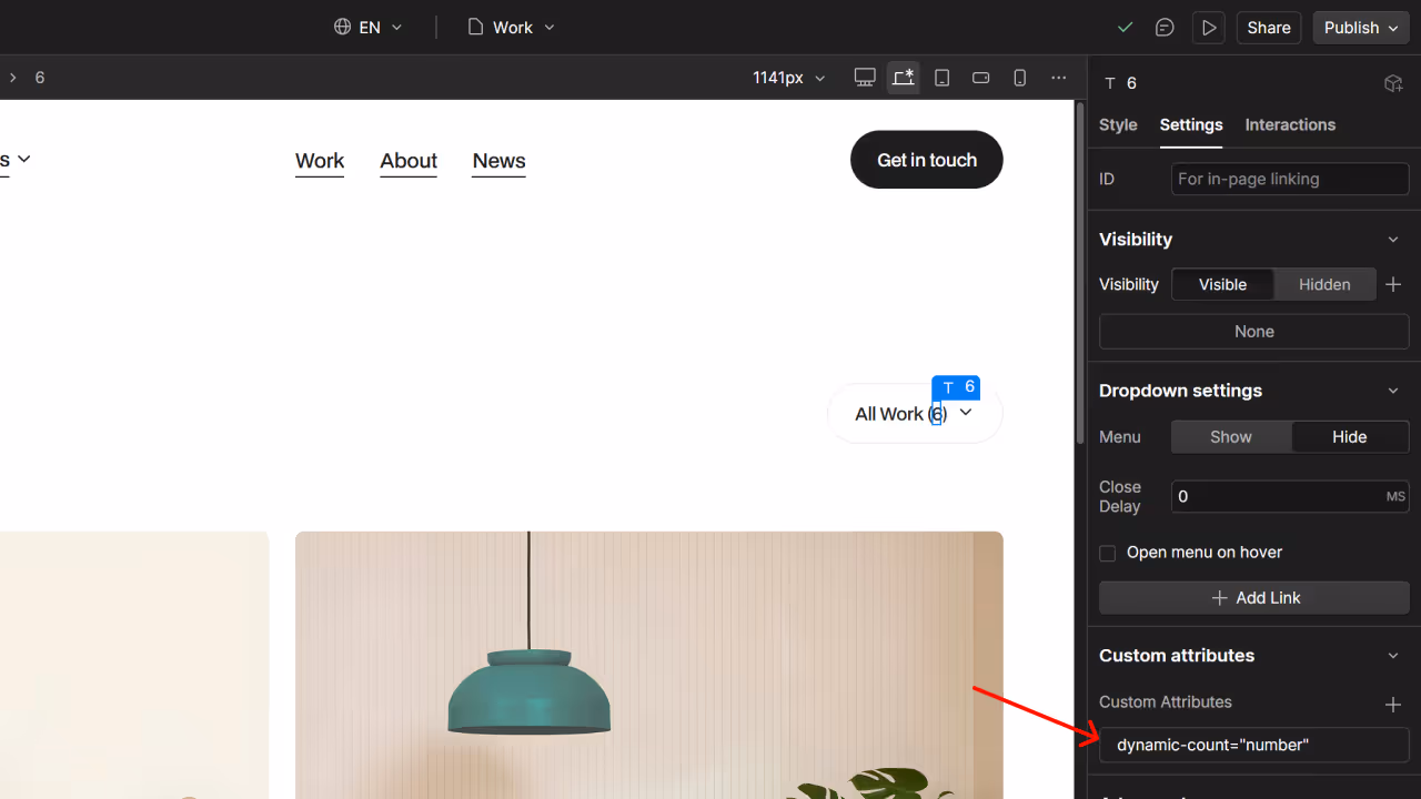 Make cms count dynamic