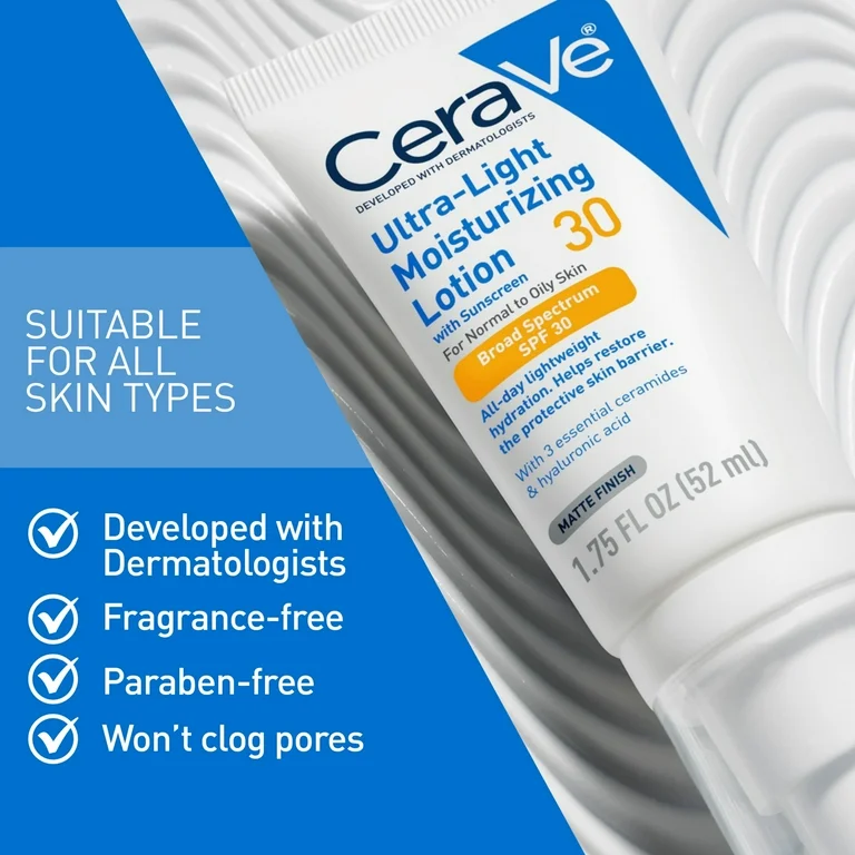 CeraVe AM Ultra-Light Moisturizing Lotion SPF 30